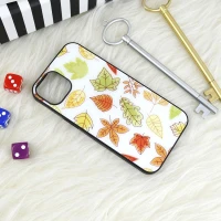قاب پشت گلسی طرحدار برگ پاییزی iPhone 13