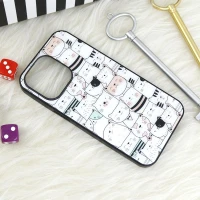 قاب پشت گلسی طرحدار گربه iPhone 13 Pro