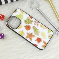 قاب پشت گلسی طرحدار برگ پاییزی iPhone 13 Pro