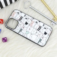 قاب پشت گلسی طرحدار گربه iPhone 13 Pro Max
