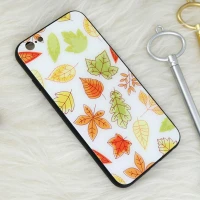 قاب پشت گلسی طرحدار برگ پاییزی iPhone 6/6s