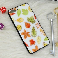 قاب پشت گلسی طرحدار برگ پاییزی iPhone 7 Plus / 8 Plus