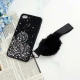 قاب ماربل طلایی پوم پوم دار + پاپ سوکت الماسی آیفون iPhone 7 Plus / 8 Plus