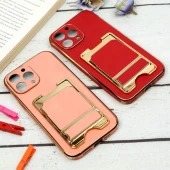 قاب محافظ لنزدار محکم چرمی جاکارتی دار iPhone 13 Pro Max