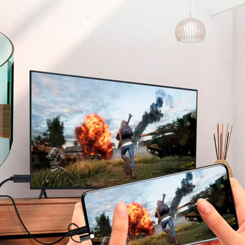 کابل تبدیل Lightning/MicroUSB/Type-C به 3in1 HDMI طول 1.8 متر