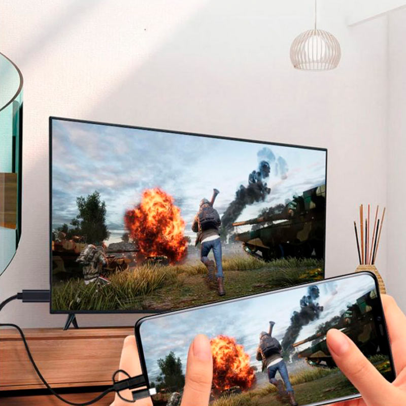 کابل تبدیل 3in1 Lightning/MicroUSB/Type-C to HDMI 1.8M