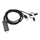 کابل تبدیل Lightning/MicroUSB/Type-C به 3in1 HDMI طول 1.8 متر