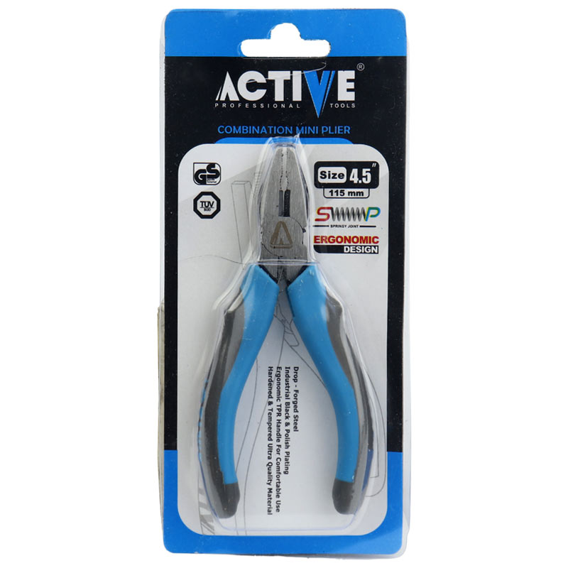 انبر سیم چین اکتیو تولز AC-6215E سایز 4.5 اینچ