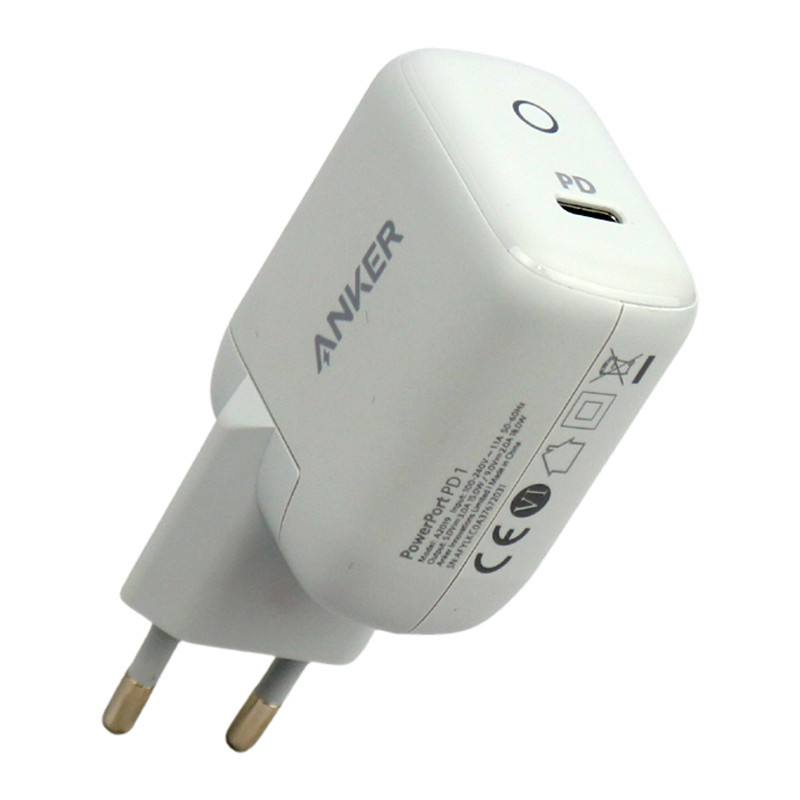 شارژر دیواری فست شارژ Anker Powerport A2019LD3 3A PD 18W Type-C + کابل Type-C