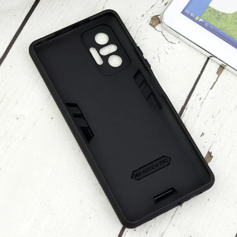 قاب ضد ضربه محافظ لنزدار کشویی هولدر دار بتمن Xiaomi Redmi Note 10 Pro