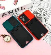 قاب ضد ضربه جاکارتی دار محافظ لنز کشویی کلاسیک Xiaomi Redmi Note 10 4G / Note 10s