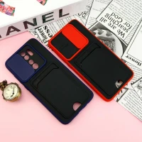 قاب ضد ضربه جاکارتی دار محافظ لنز کشویی کلاسیک Xiaomi Redmi Note 8 Pro