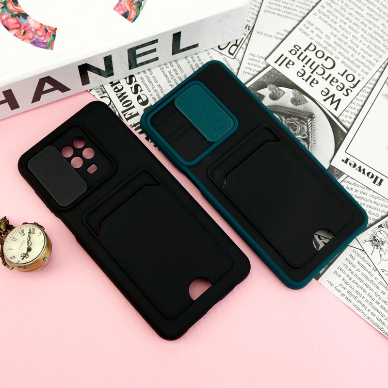 قاب ضد ضربه جاکارتی دار محافظ لنز کشویی کلاسیک Xiaomi Redmi Note 9s / Note 9 Pro