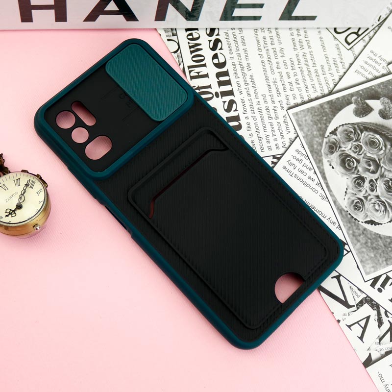 قاب ضد ضربه جاکارتی دار محافظ لنز کشویی کلاسیک Xiaomi Poco M3 Pro
