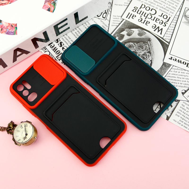 قاب ضد ضربه جاکارتی دار محافظ لنز کشویی کلاسیک Xiaomi Poco M3 Pro