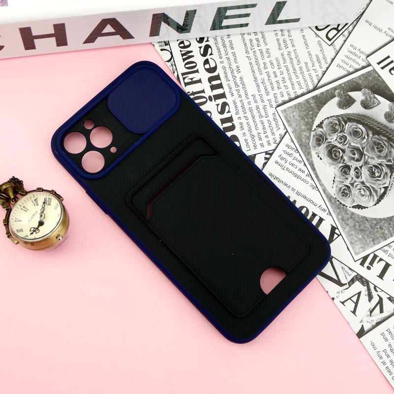 قاب ضد ضربه جاکارتی دار محافظ لنز کشویی کلاسیک iPhone 11 Pro Max