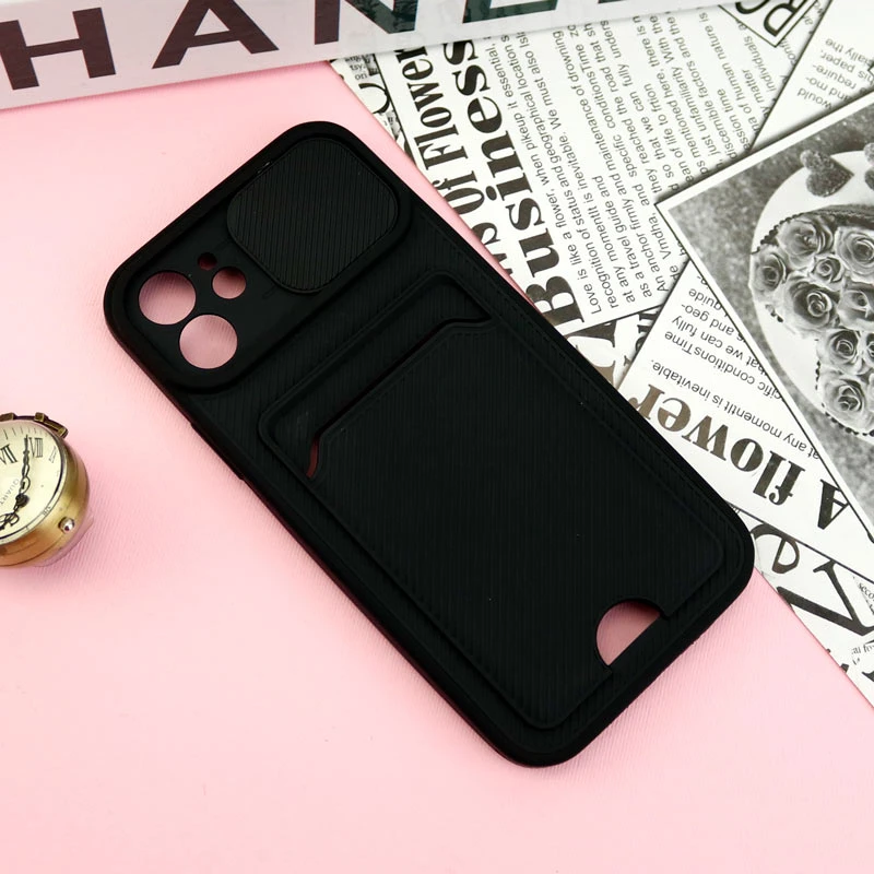قاب ضد ضربه جاکارتی دار محافظ لنز کشویی کلاسیک iPhone 12