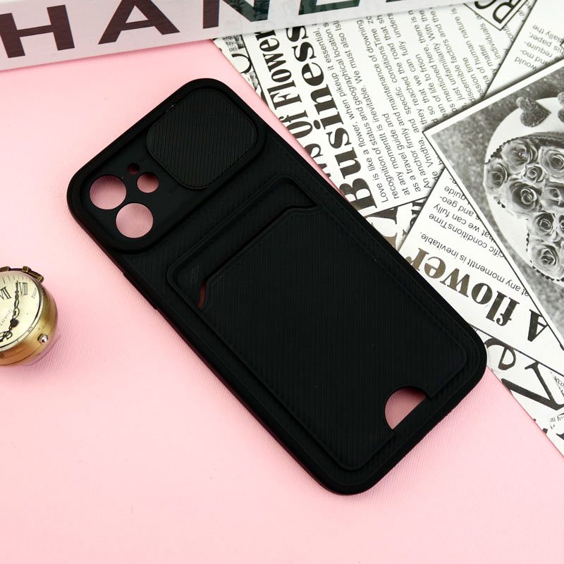 قاب ضد ضربه جاکارتی دار محافظ لنز کشویی کلاسیک iPhone 12