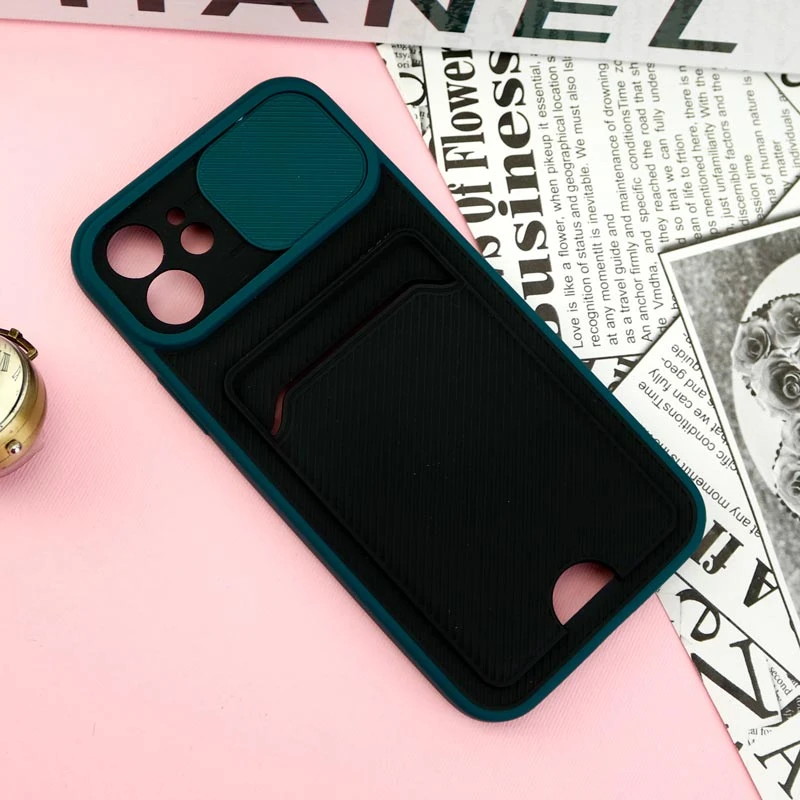 قاب ضد ضربه جاکارتی دار محافظ لنز کشویی کلاسیک iPhone 12