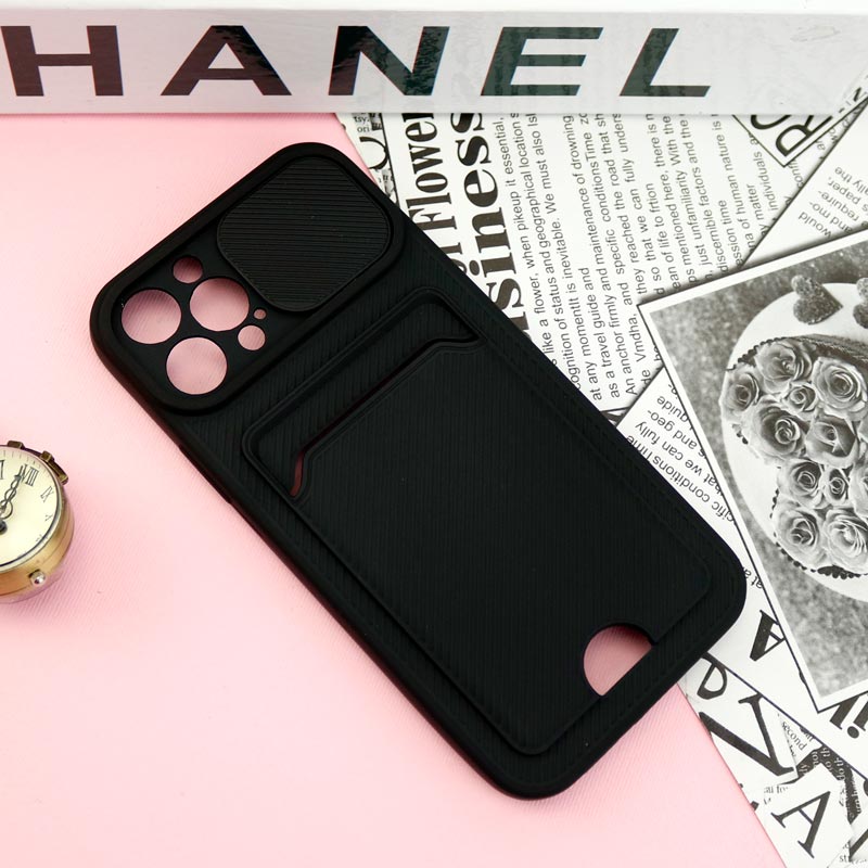 قاب ضد ضربه جاکارتی دار محافظ لنز کشویی کلاسیک iPhone 12 Pro