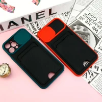 قاب ضد ضربه جاکارتی دار محافظ لنز کشویی کلاسیک iPhone 12 Pro