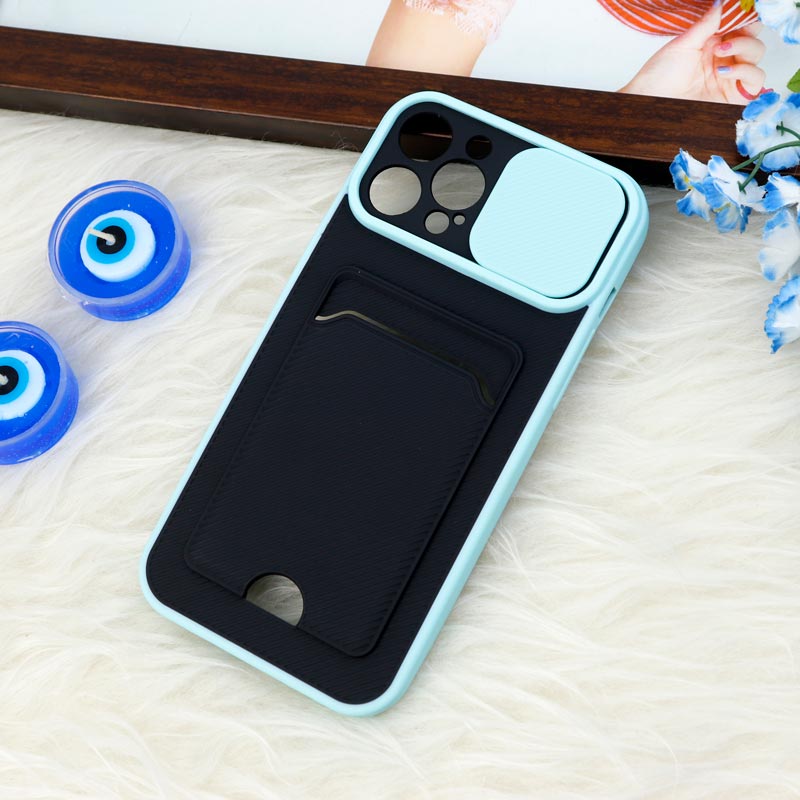 قاب ضد ضربه جاکارتی دار محافظ لنز کشویی کلاسیک iPhone 12 Pro Max