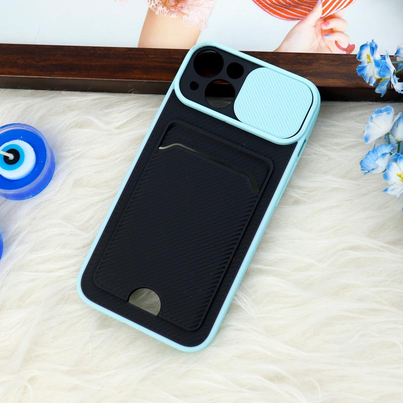 قاب ضد ضربه جاکارتی دار محافظ لنز کشویی کلاسیک iPhone 13