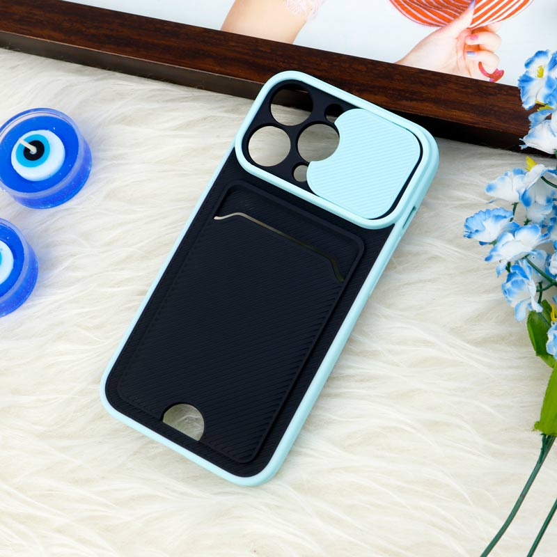 قاب ضد ضربه جاکارتی دار محافظ لنز کشویی کلاسیک iPhone 13 Pro