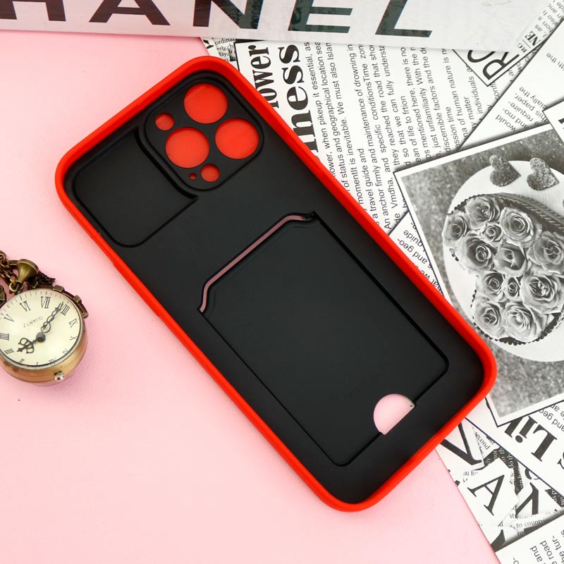 قاب ضد ضربه جاکارتی دار محافظ لنز کشویی کلاسیک iPhone 13 Pro Max