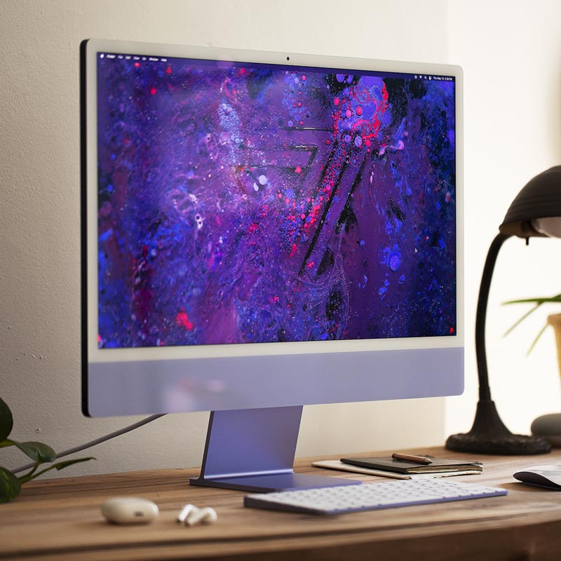 آل این وان Apple iMac 2021 M1 (8‑core) 16GB 256GB SSD Apple 8‑core 24" 4.5K