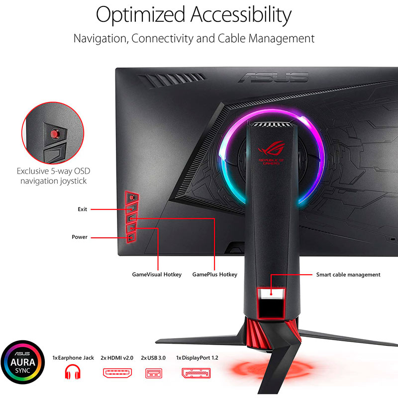 مانیتور گیمینگ ایسوس ROG Strix XG248Q سایز 23.8 اینچ