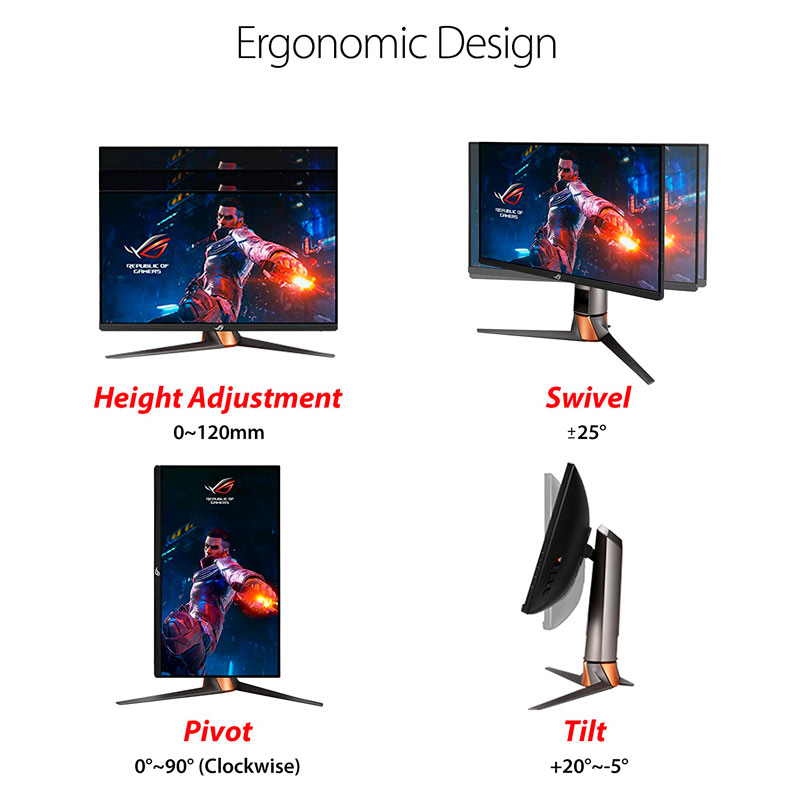 مانیتور گیمینگ ایسوس ROG Swift PG259QN سایز 24.5 اینچ