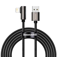 کابل آیفونی فست شارژ Baseus CALCS-A01 2.4A 2m یکسر L