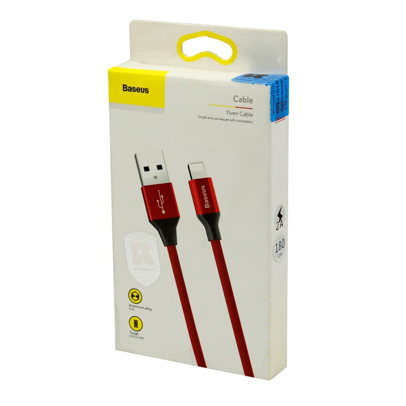 کابل لایتنینگ فست شارژ 2 آمپر باسئوس Yiven CALYW-A طول 1.8 متر