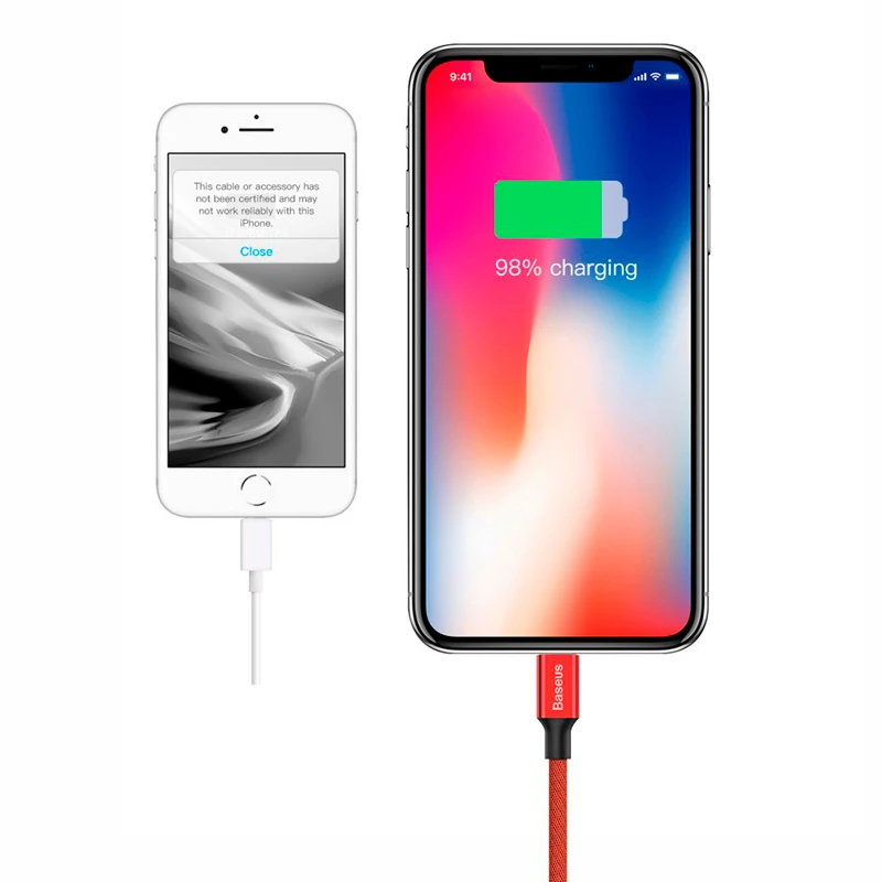 کابل لایتنینگ فست شارژ 2 آمپر باسئوس Yiven CALYW-A طول 1.8 متر