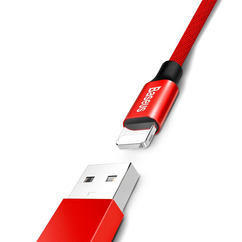 کابل لایتنینگ فست شارژ 2 آمپر باسئوس Yiven CALYW-A طول 1.8 متر