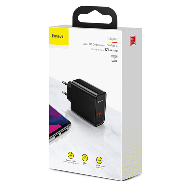 کلگی فست شارژ Baseus CCFS-C01 2Port 5A QC3.0 PD 30W
