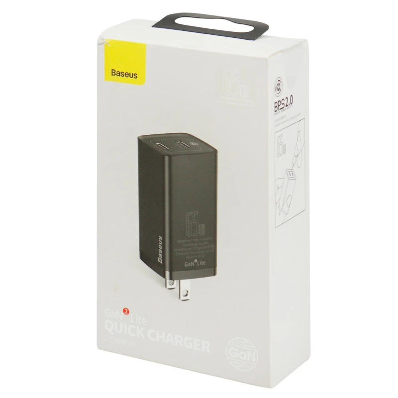کلگی فست شارژ Baseus Gan2 Lite CCGAN2L-F 2Port 3.25A QC4 PD 65W Type-C