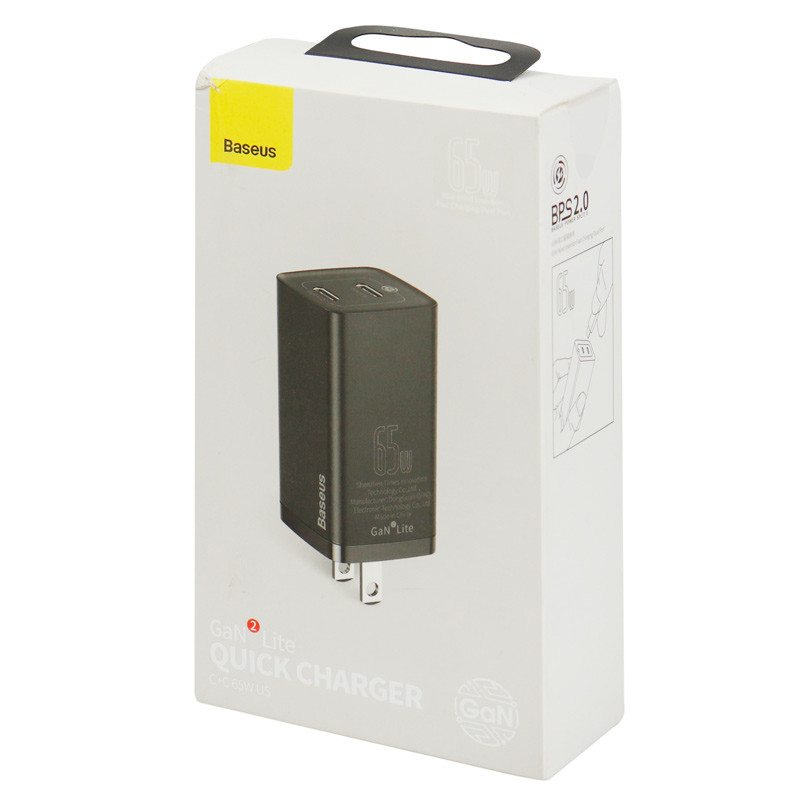 کلگی فست شارژ Baseus Gan2 Lite CCGAN2L-F 2Port 3.25A QC4 PD 65W Type-C