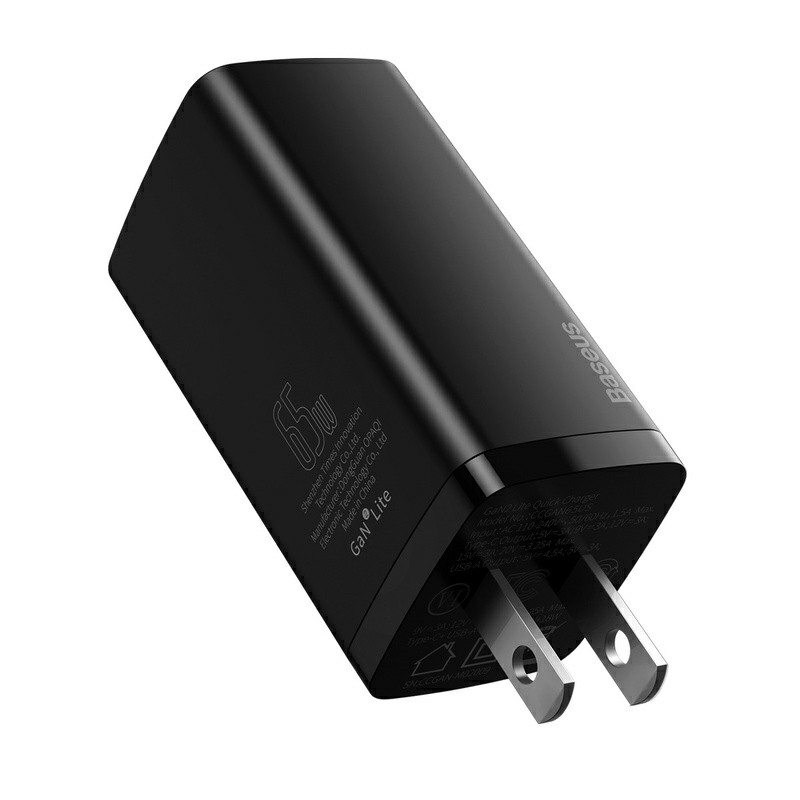 کلگی فست شارژ Baseus Gan2 Lite CCGAN2L-F 2Port 3.25A QC4 PD 65W Type-C