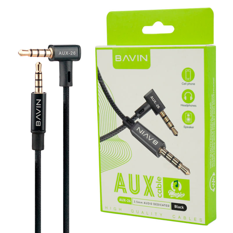 کابل Bavin AUX-26 AUX 1.2m یکسر L