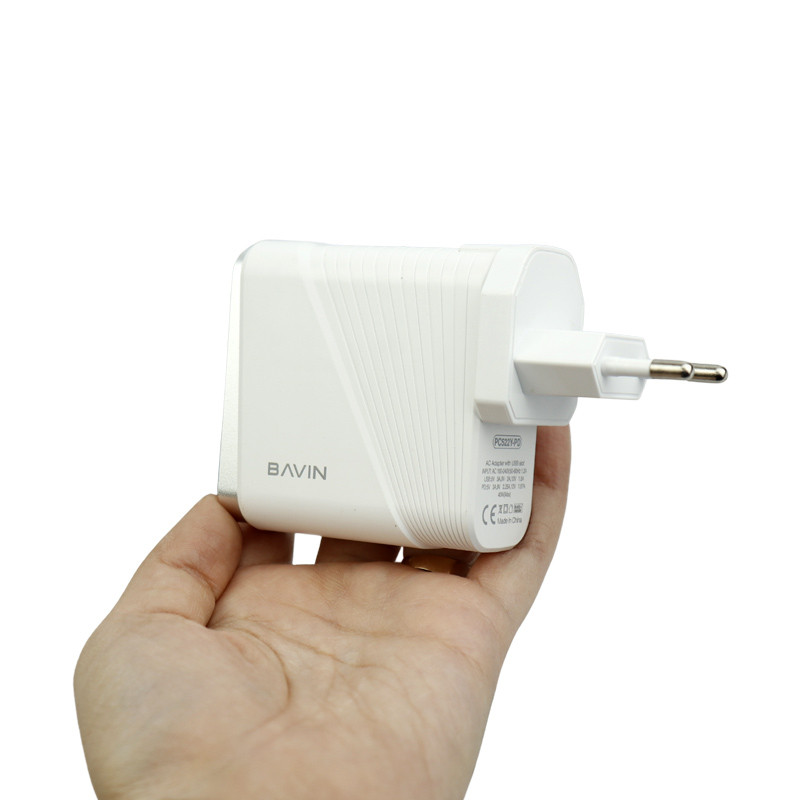کلگی فست شارژ Bavin PC522Y-PD 4Port 3A QC3 PD 40W