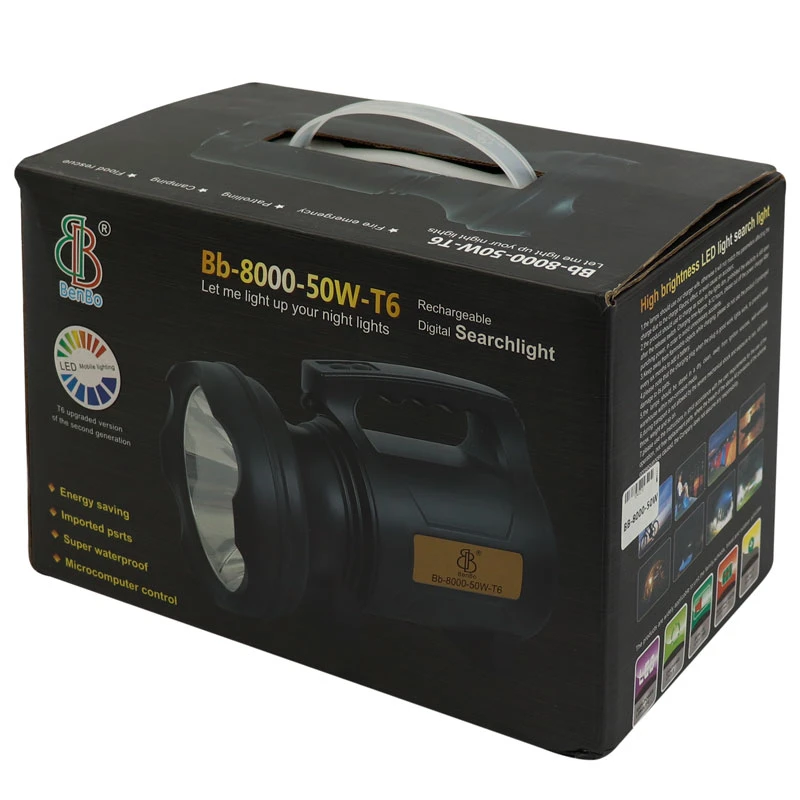 چراغ قوه شارژی BenBO Bb-8000-50W-T6
