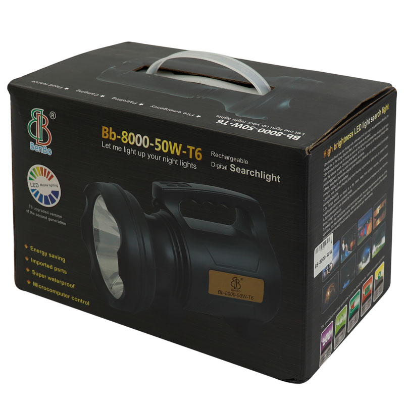 چراغ قوه شارژی BenBO Bb-8000-50W-T6