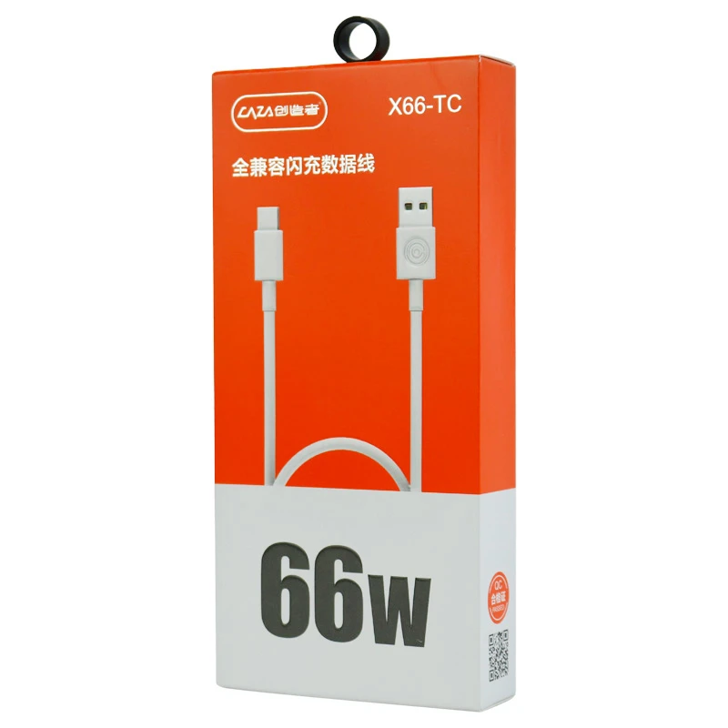 کابل تایپ سی فست شارژ 66 وات کی زا X66-TC طول 1 متر