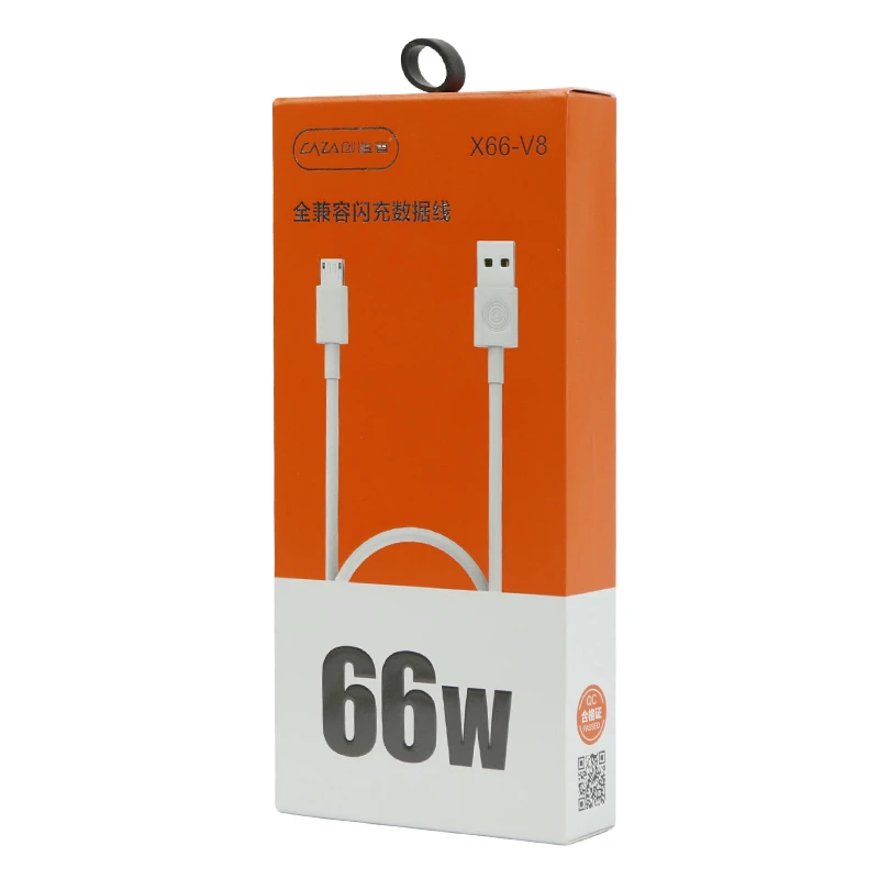 کابل میکرو یو اس بی فست شارژ 66 وات کی زا X66-V8 طول 1 متر