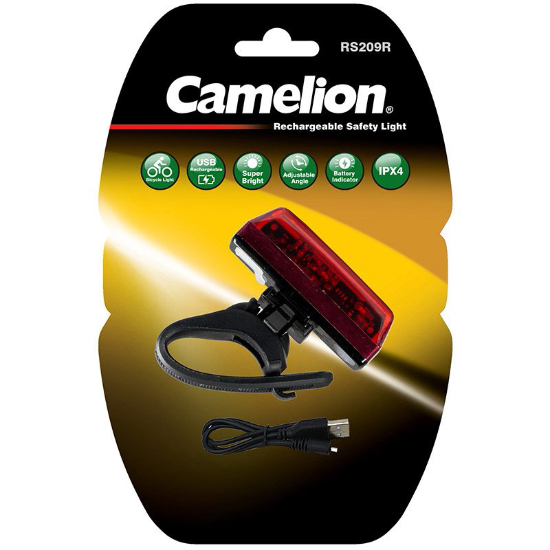 چراغ دوچرخه شارژی Camelion RS209R