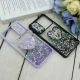 قاب محافظ لنزدار کشویی اکلیلی شفاف + پاپ سوکت قلبی Samsung Galaxy A32 4G