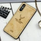 قاب چرمی سامسونگ Galaxy A02 طرح گوزن محافظ لنزدار