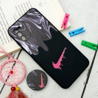 قاب سیلیکونی مشکی طرح Nike + پاپ سوکت Samsung Galaxy A03s